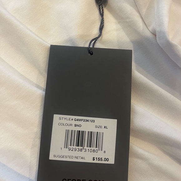 G/FORE Men's XL Luxe Quarter Zip Mid Layer Color: Snow MSRP $155 - Picture 4 of 5